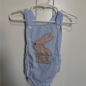 Blue Striped Bunny Kids One Piece